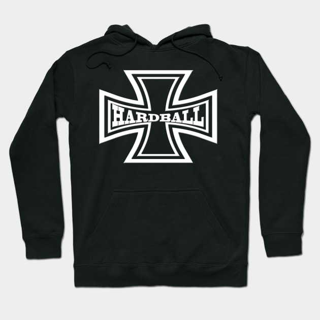 Iron Cross Hardball Motorcycle Hoodie by DroolingBullyKustoms